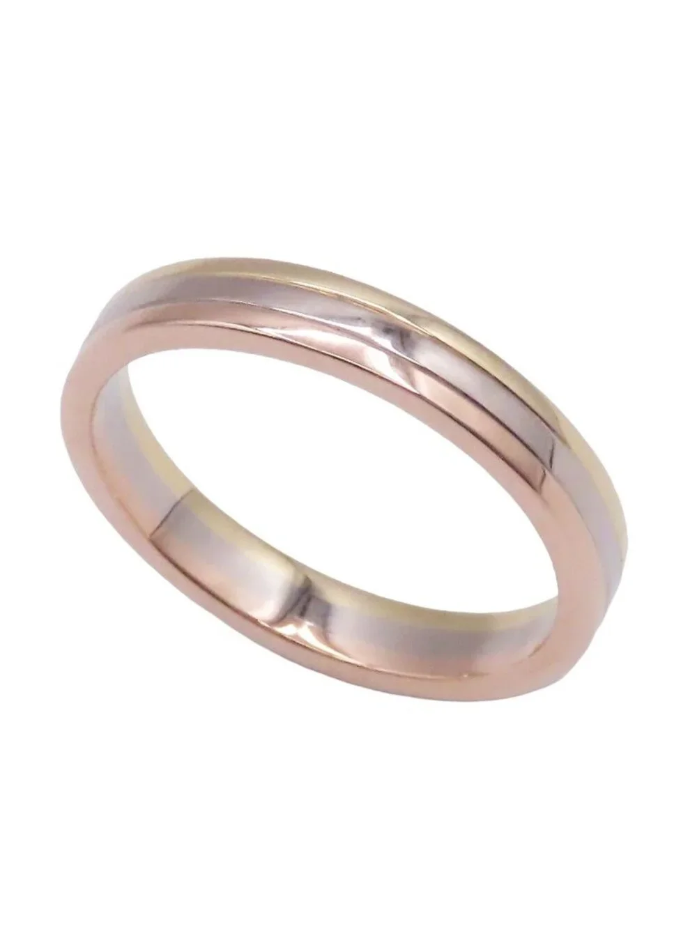 Cartier Louis Vendome Three Color Gold 58 Ring